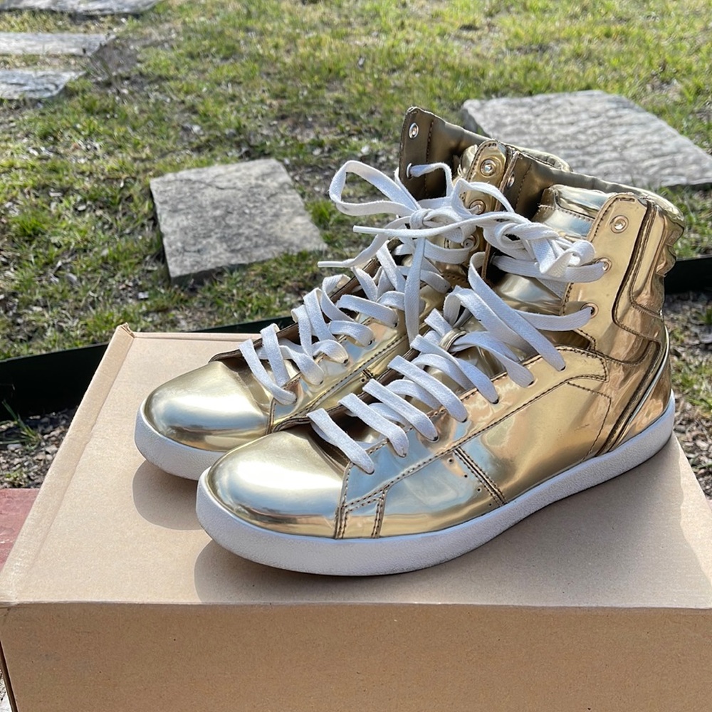 Zara Metallic Gold High Tops